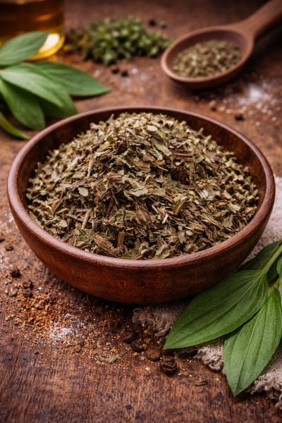 Spitzwegerichblätter geschnitten